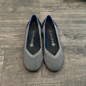 Good used condition Rothy’s Grey Birdseye Retired Flats size 7.5
